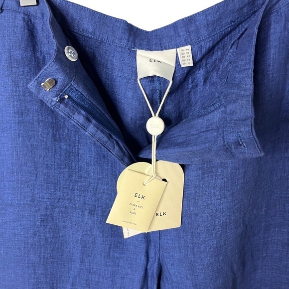 Elk Flyte Linen Pants Blue Size 10 Straight Leg Women’s - Picture 6 of 8
